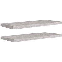 Berkfield Home Floating Wall Shelves 2 pcs Concrete Grey 80x23.5x3.8 cm MDF
