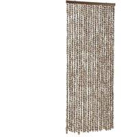 Berkfield Home Fly Curtain Taupe & White 56x200 cm Chenille