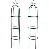 Berkfield Home Garden Arch Tower 2 pcs in Green