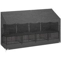 Berkfield Home Garden Bench Cover 12 Eyelets 210x70x70/88 cm Polyethylene in Black
