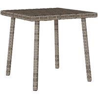 Berkfield Home Garden Coffee Table Rectangular Grey 40x40x37 cm Poly Rattan | Size: 40 x 40 x 37 cm
