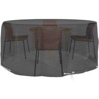 Berkfield Home Garden Furniture Cover 10 Eyelets 260x90 cm Round in Black | Size: 260x90 cm