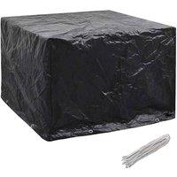 Berkfield Home Garden Furniture Cover 8 Eyelets 122x112x98 cm in Black | Size: 122 x 112 x 98 cm