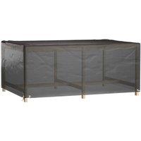 Berkfield Home Garden Furniture Covers 2 pcs 8 Eyelets 180x122x75 cm Rectangular in Black | Size: 180 x 122 x 75 cm