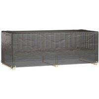 Berkfield Home Garden Furniture Covers 2 pcs 8 Eyelets 192x82x65 cm Rectangular in Black | Size: 192 x 82 x 65 cm