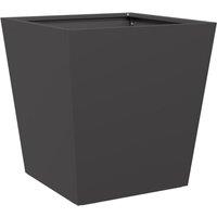 Berkfield Home Garden Planter Black 40x40x40 cm Steel | Size: 40 x 40 x 40 cm