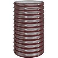 Berkfield Home Garden Planter Powder-coated Steel 40x40x68 cm Brown | Size: 40 x 40 x 68 cm