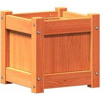 Berkfield Home Garden Planter Wax Brown 31x31x31 cm Solid Wood Pine | Size: 31 x 31 x 31 cm