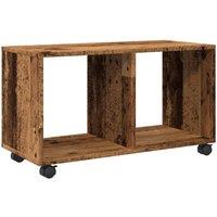 Berkfield Home vidaXL Rolling Cabinet Old Wood 72x33x42.5 cm Engineered Wood in Brown