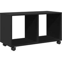Berkfield Home vidaXL Rolling Cabinet Black 72x33x42.5 cm Engineered Wood in Black