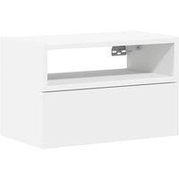 Berkfield Home Wall-mounted Bedside Cabinet White 45x26x28.5 cm