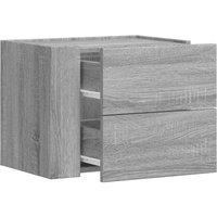 Berkfield Home Wall-mounted Bedside Cabinet Grey Sonoma 45x30x35 cm | Size: 45 x 30 x 35 cm