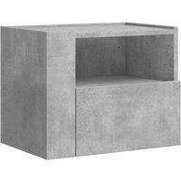 Berkfield Home Wall-mounted Bedside Cabinet Concrete Grey 45x30x35 cm | Size: 45 x 30 x 35 cm