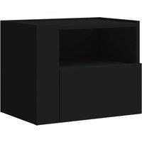 Berkfield Home Wall-mounted Bedside Cabinet Black 45x30x35 cm | Size: 45 x 30 x 35 cm