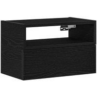 Berkfield Home Wall-mounted Bedside Cabinet Black 45x26x28.5 cm