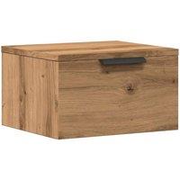 Berkfield Home Wall-mounted Bedside Cabinet Artisan Oak 34x30x20 cm in Brown | Size: 34 x 30 x 20 cm