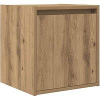 Berkfield Home Wall-Mounted Bedside Cabinet Artisan Oak 38x34x40 cm in Brown | Size: 38 x 34 x 40 cm