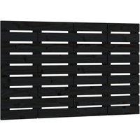 Berkfield Home Wall Headboard Black 96x3x63 cm Solid Wood Pine | Size: 96 x 3 x 63 cm