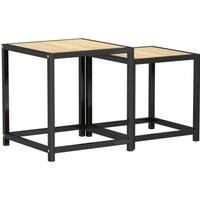 Berkfield Home Tea Tables 2 pcs MDF Sonoma Oak in Brown
