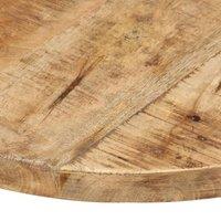 Berkfield Home Table Top Solid Mango Wood Round 25-27 mm 40 cm in Brown