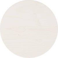 Berkfield Home Table Top Round White 30x3 cm Solid Wood Pine | Size: 30x3 cm