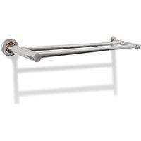 Berkfield Home Stainless Steel Towel Rack 2 Tubes in Silver