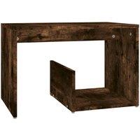 Berkfield Home Side Table Smoked Oak 59x36x38 cm Engineered Wood in Brown | Size: 59 x 36 x 38 cm