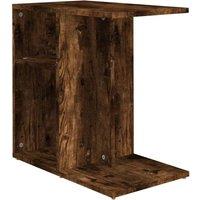 Berkfield Home Side Table Smoked Oak 50x30x50 cm Engineered Wood in Brown | Size: 50 x 30 x 50 cm