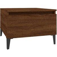 Berkfield Home Side Table Brown Oak 50x46x35 cm Engineered Wood | Size: 50 x 46 x 35 cm