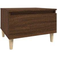 Berkfield Home Side Table Brown Oak 50x46x35 cm Engineered Wood | Size: 50 x 46 x 35 cm