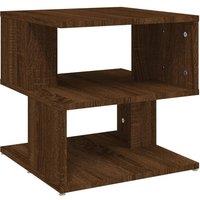 Berkfield Home Side Table Brown Oak 40x40x40 cm Engineered Wood | Size: 40 x 40 x 40 cm