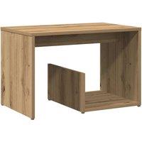 Berkfield Home Side Table Artisan Oak 59x36x38 cm Engineered Wood in Brown | Size: 59 x 36 x 38 cm
