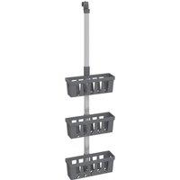 Berkfield Home Shower Hanger Shelf 30x15x(67-105) cm Aluminium in Silver
