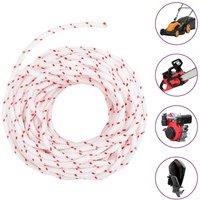 Berkfield Home Pull Starter Cord White & Red 4 mm 10 m Nylon