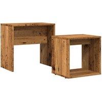 Berkfield Home Nesting Coffee Tables 2 pcs Old Wood Engineered Wood in Brown