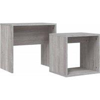 Berkfield Home Nesting Coffee Tables 2 pcs Grey Sonoma Engineered Wood