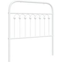 Berkfield Home Metal Headboard White 90 cm