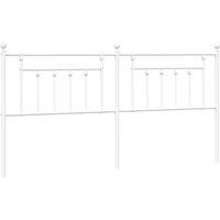 Berkfield Home Metal Headboard White 200 cm