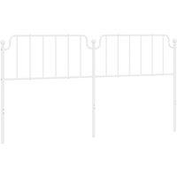 Berkfield Home Metal Headboard White 200 cm