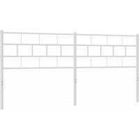 Berkfield Home Metal Headboard White 200 cm