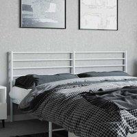 Berkfield Home Metal Headboard White 200 cm
