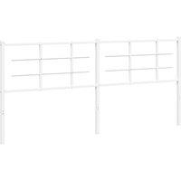 Berkfield Home Metal Headboard White 200 cm