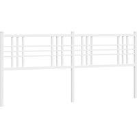 Berkfield Home Metal Headboard White 193cm