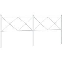 Berkfield Home Metal Headboard White 193cm