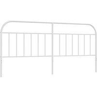 Berkfield Home Metal Headboard White 193 cm