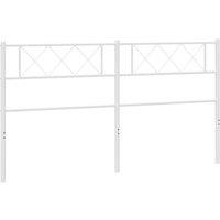 Berkfield Home Metal Headboard White 193 cm