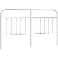 Berkfield Home Metal Headboard White 180 cm