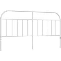 Berkfield Home Metal Headboard White 180 cm