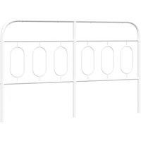 Berkfield Home Metal Headboard White 150 cm