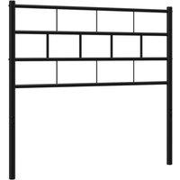 Berkfield Home Metal Headboard Black 75 cm